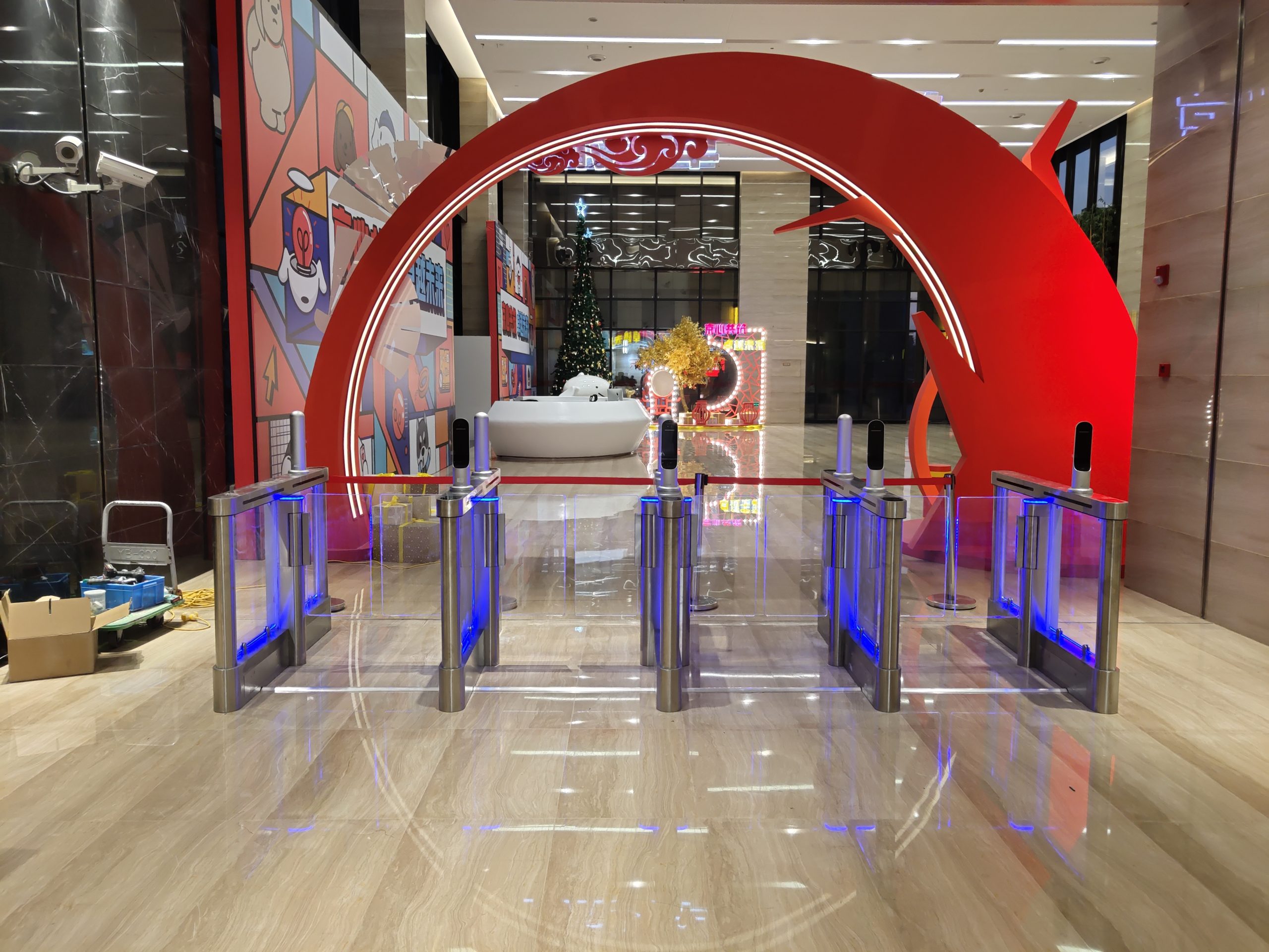 Custom TJ-ST605 Speed Gates installed at Zhuoyue JD Shanghai Division.