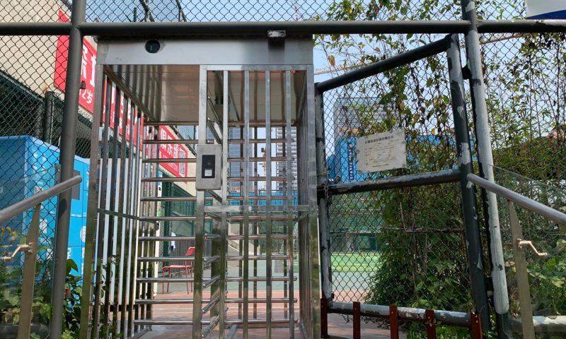 无人篮球场全高闸项目 方形十字全高转闸工程 TJ Q802D